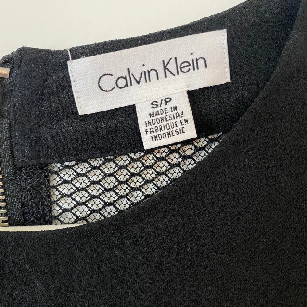 Calvin Klein Black Long-Sleeve Top with Mesh Accent - Picture 4 of 5